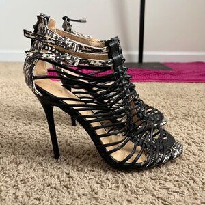 L.A.M.B. Gwen Stefani y2k Strappy Stiletto Heels Size 8